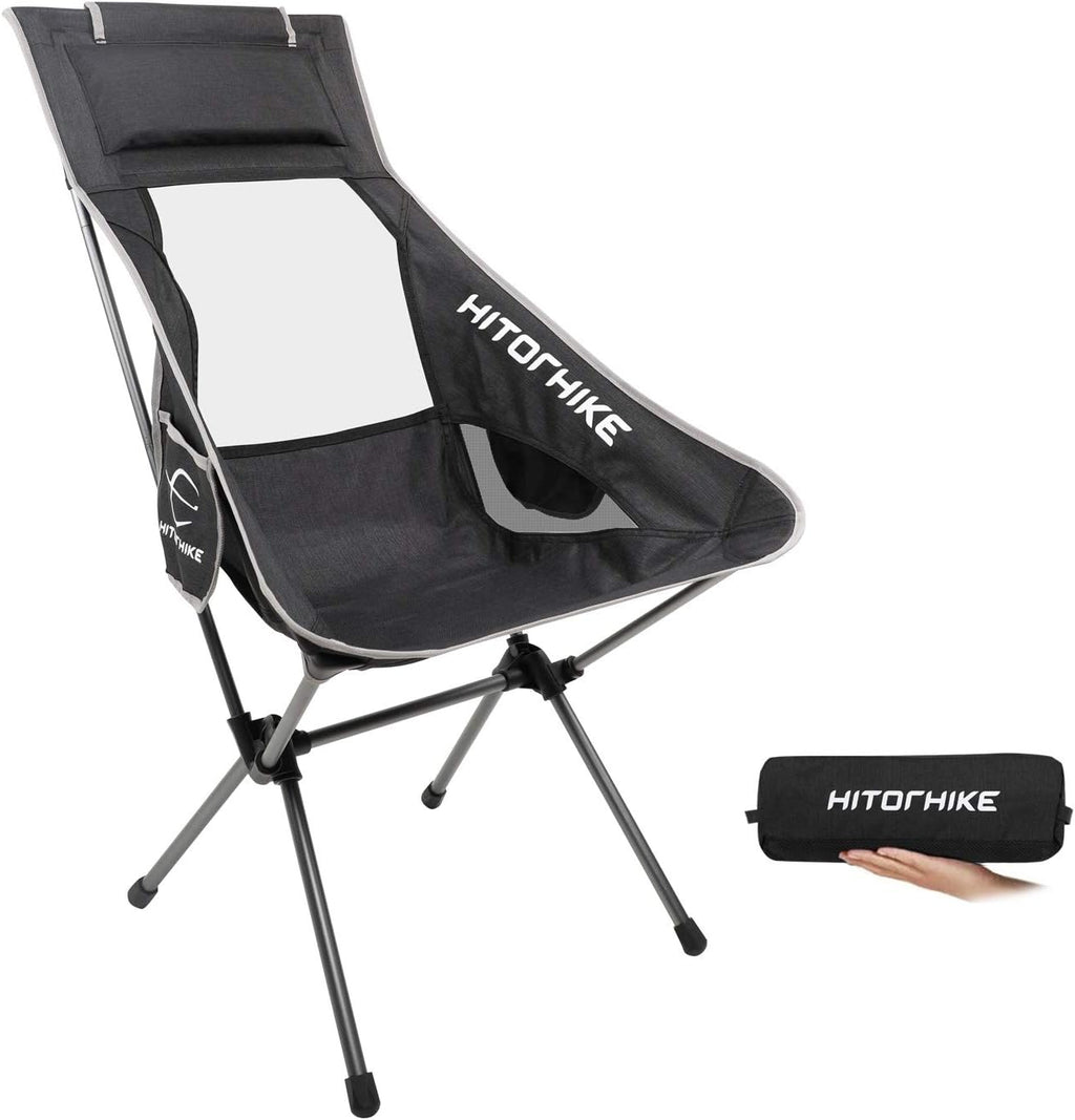 Ultralight High Back Folding Camping Chair with Nylon Mesh Headrest K335098