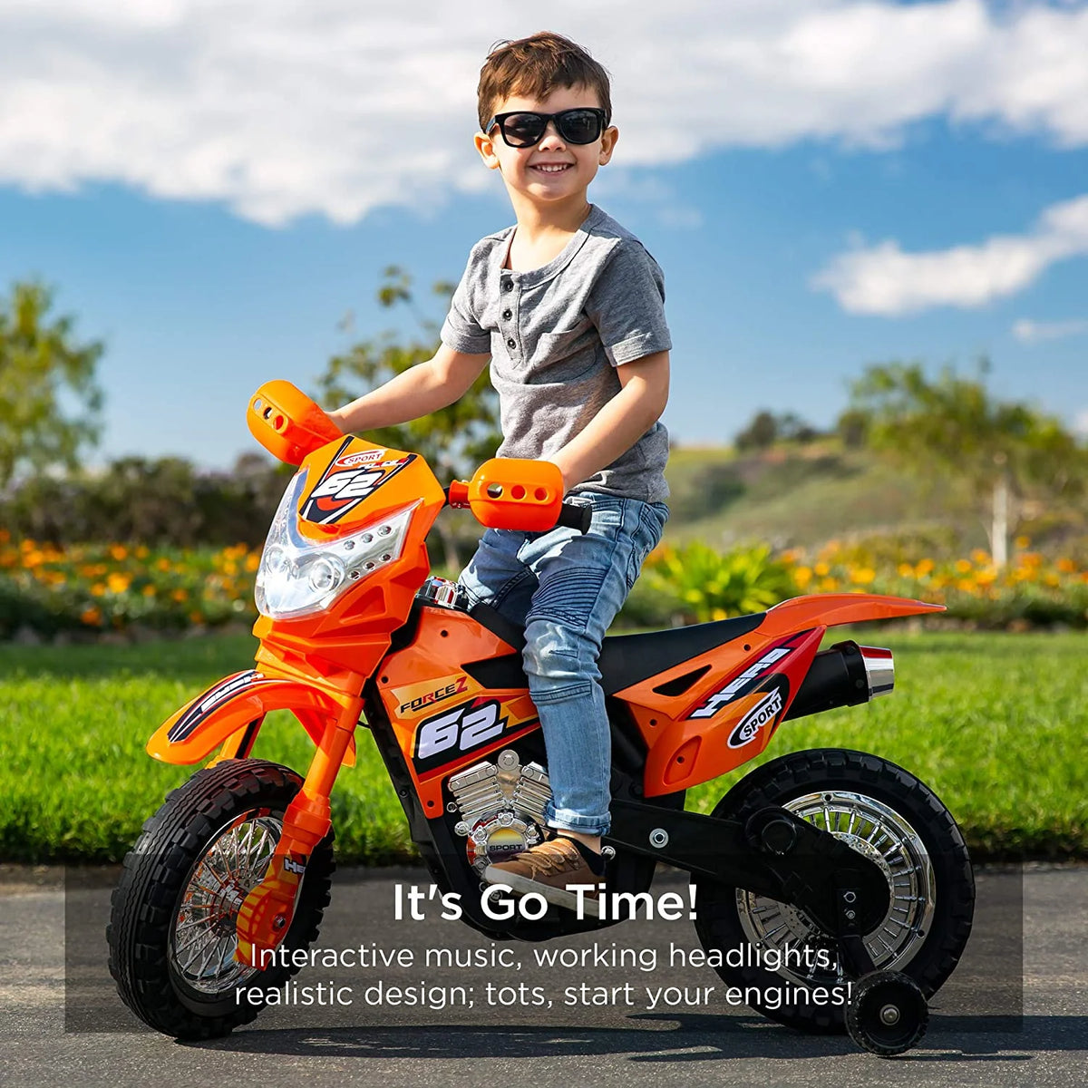 6V Ride On Motorcycle with Training Wheels H4639