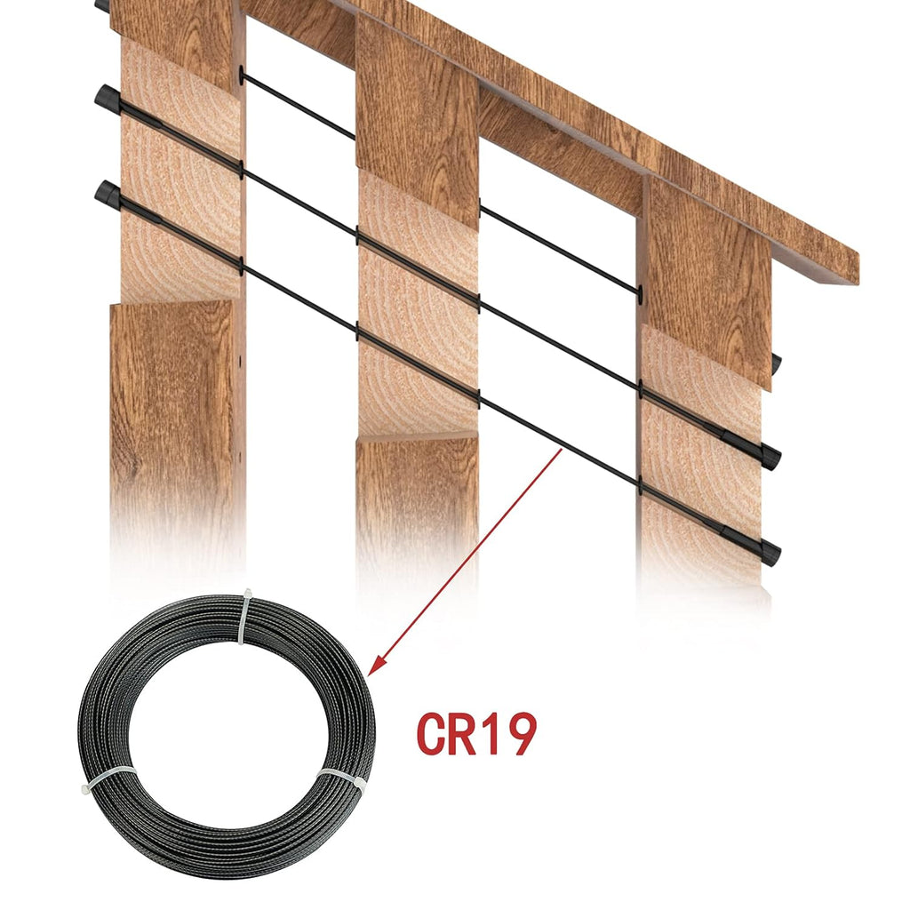 Black Cable Railing Kit T316 Stainless Steel G7710