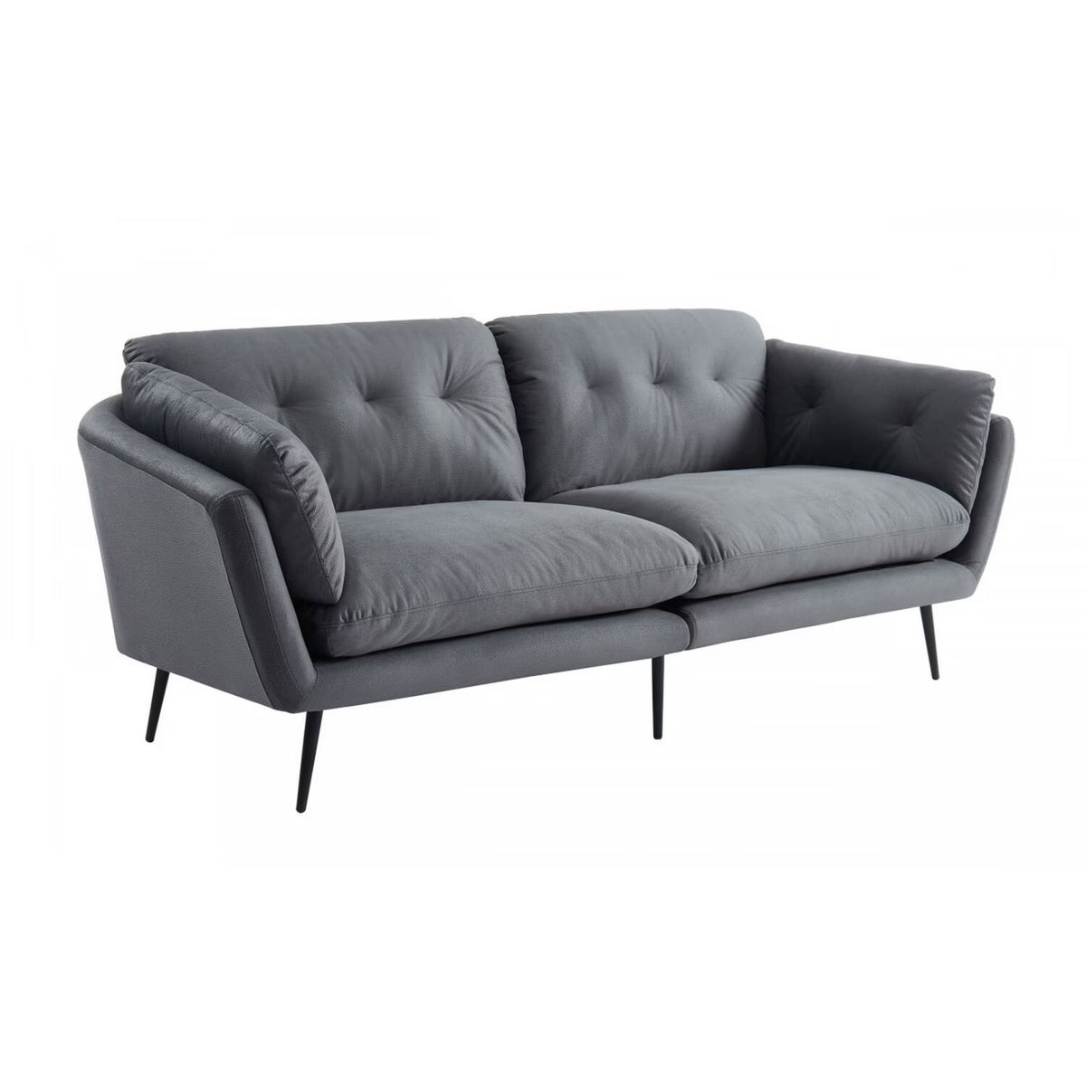 Dark Gray Fabric Upholstered Sofa L87508