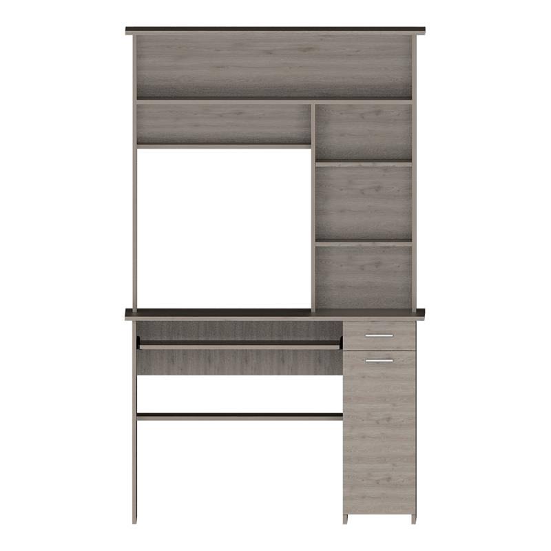 Ash Engineered Wood Desk with Hutch B462