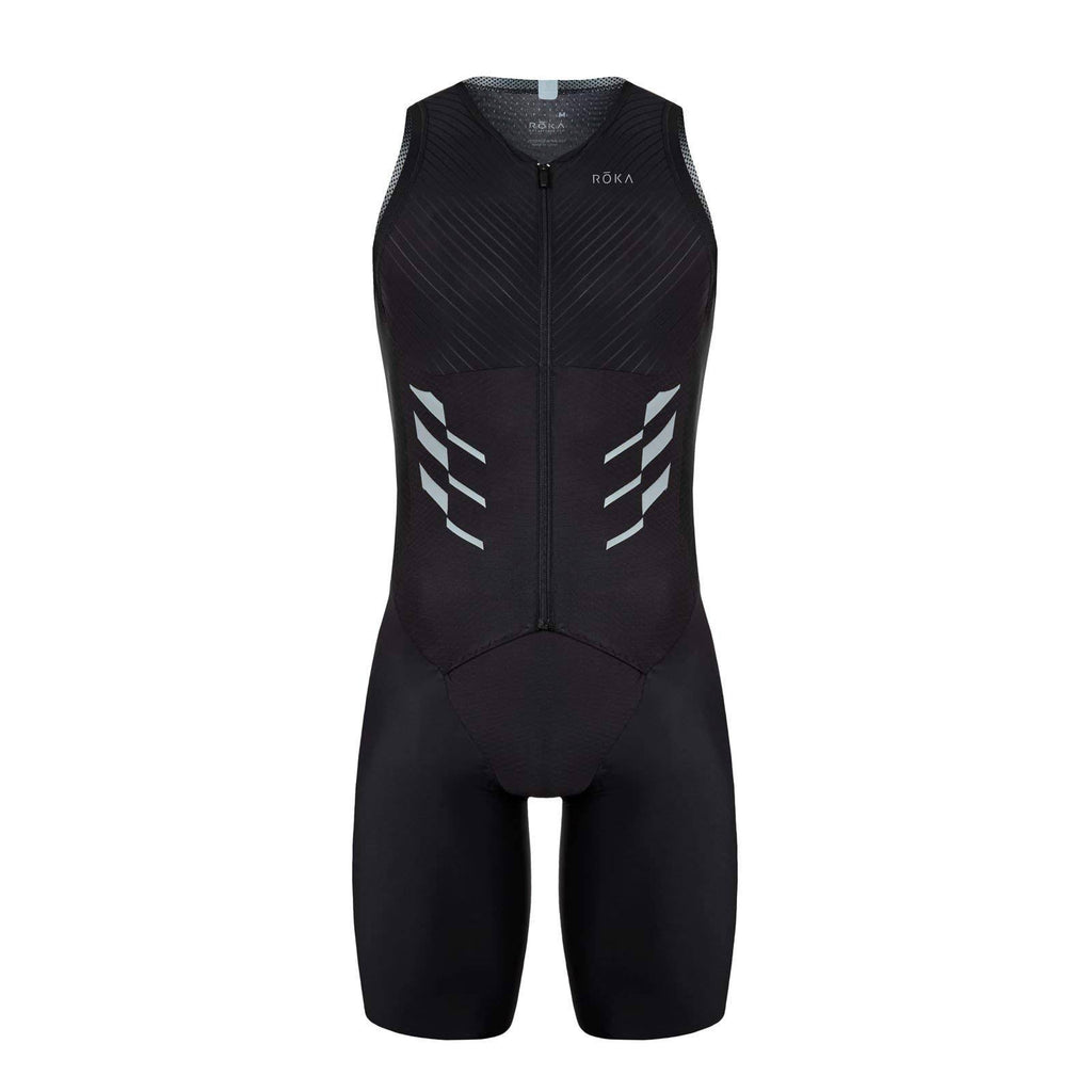 Black Sleeveless Tri Suit X3934