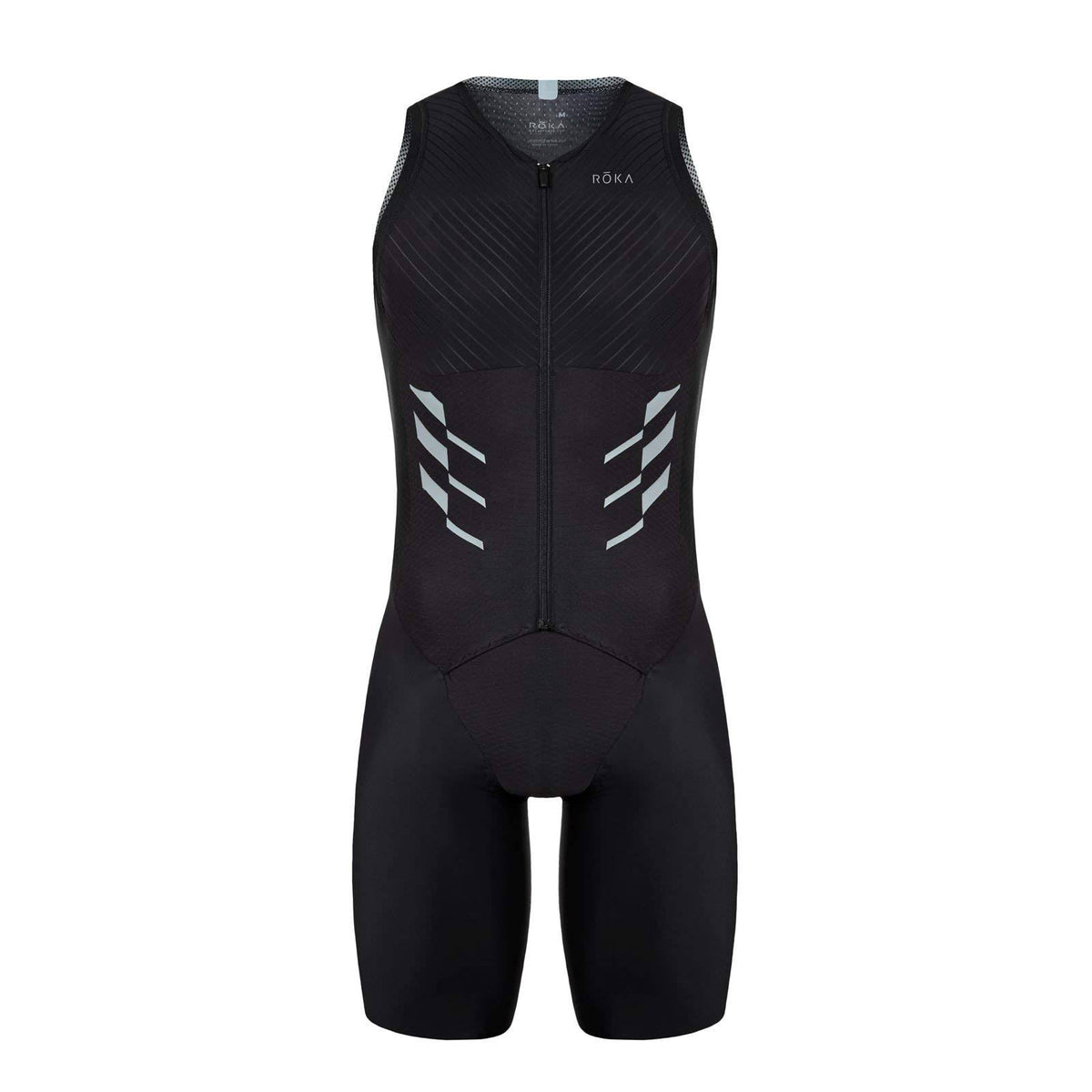 Black Sleeveless Tri Suit X3934