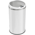 Pearl White 8 Gal Motion Sensor Trash Can E5016