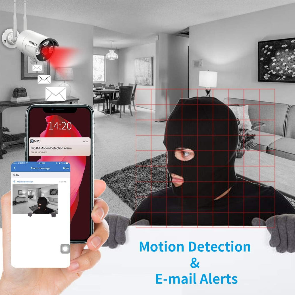 3K 5.0MP 1944P Wireless Security Camera System with 4TB Hard Drive and 8 Cameras U8974