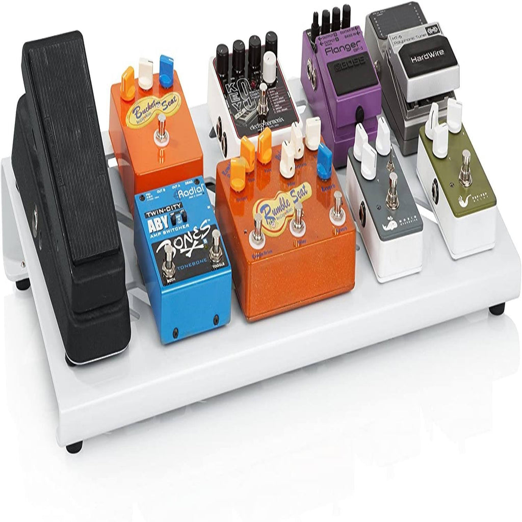 Aluminum Pedal Board with Carry Bag, White, Large Y5015