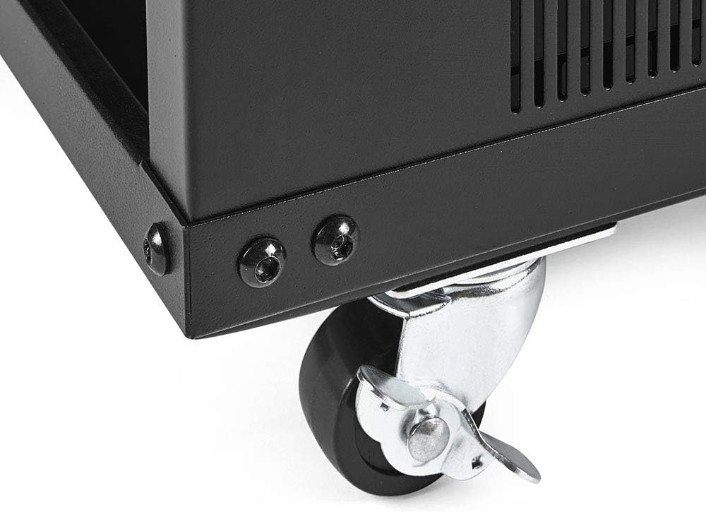 9U Portable Rolling Network Rack with Adjustable Depth P7579