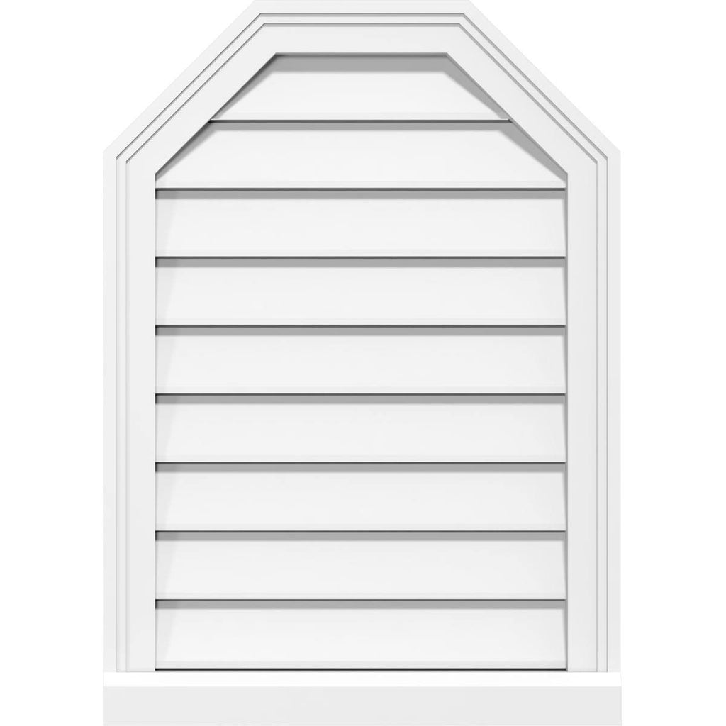 Octagonal Top Surface Mount PVC Gable Vent Y191
