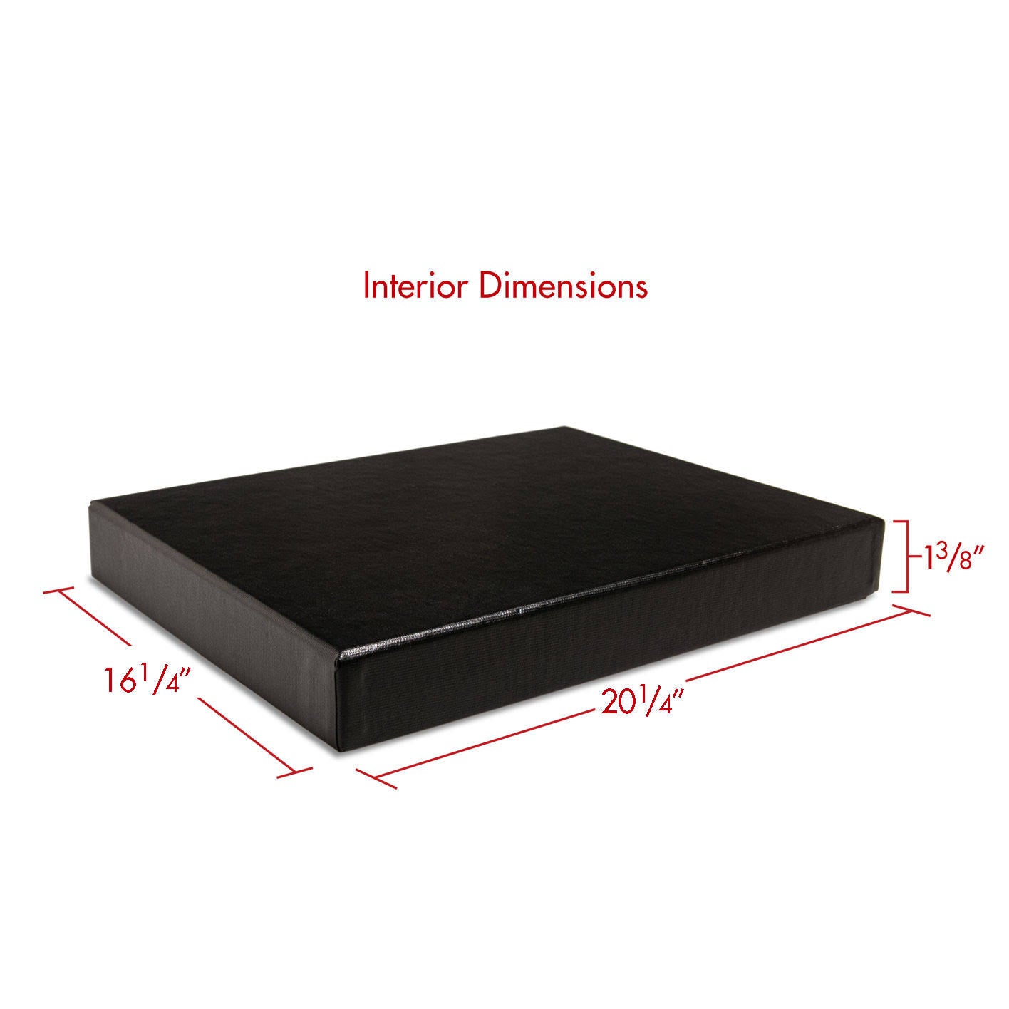 Black Clamshell Portfolio Print Box with White Lining S616