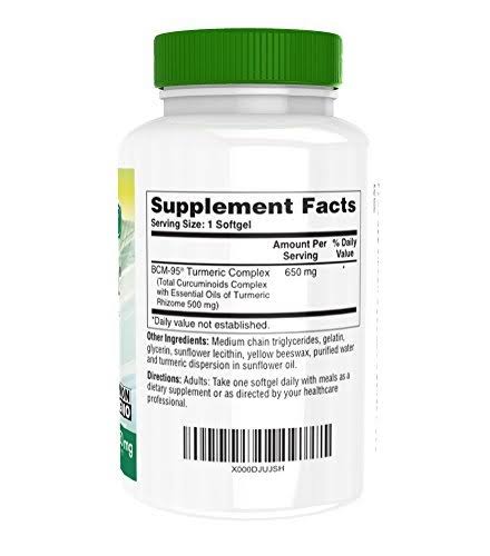 180 Softgels Curcumin Supplement A47327