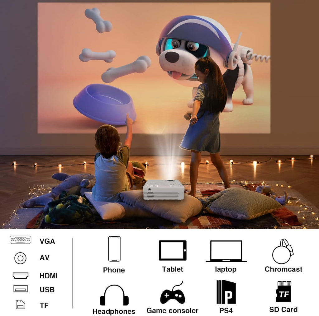 7500 Lumens WiFi Mini Projector with Tripod C600778