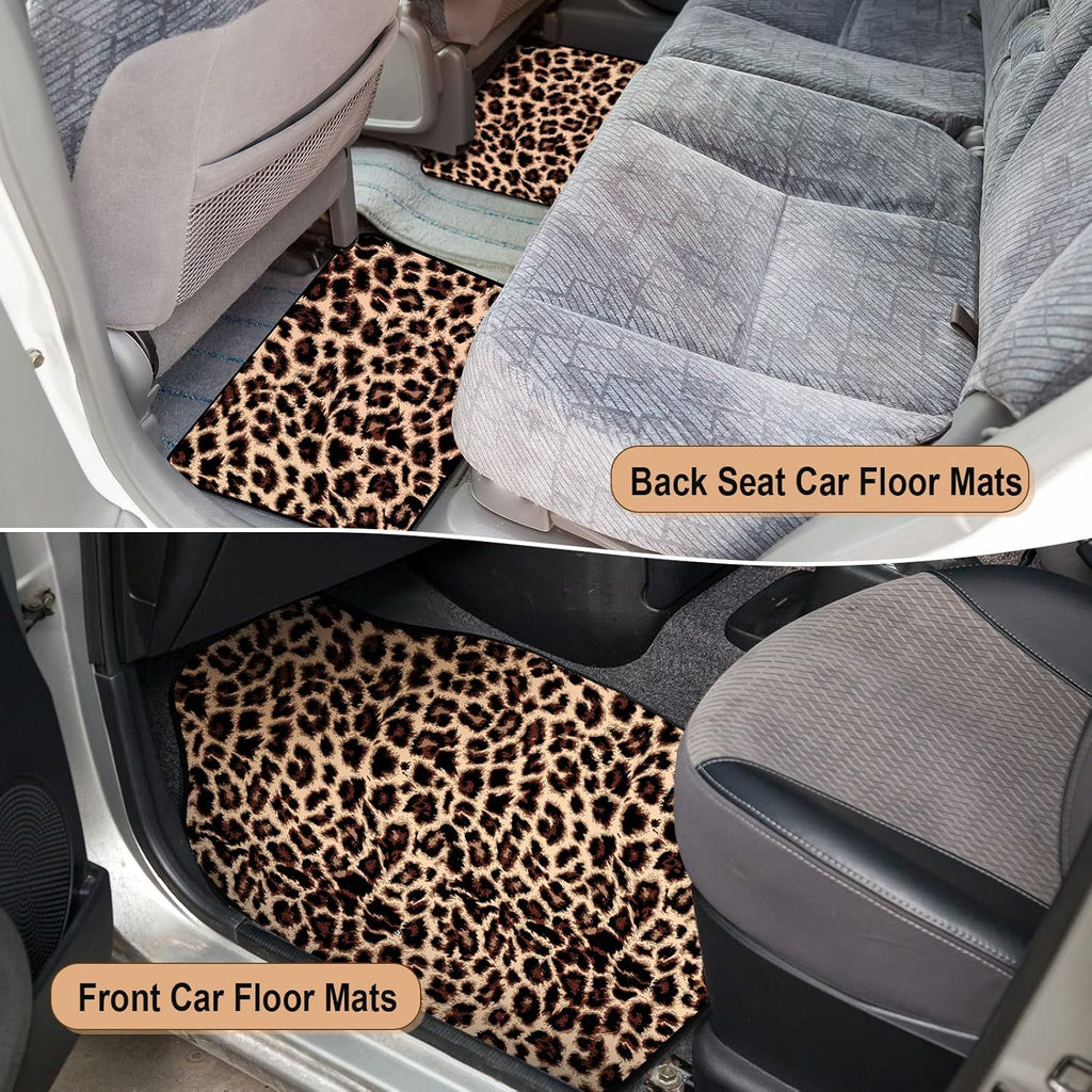 Leopard Print Car Accessories Set K6574