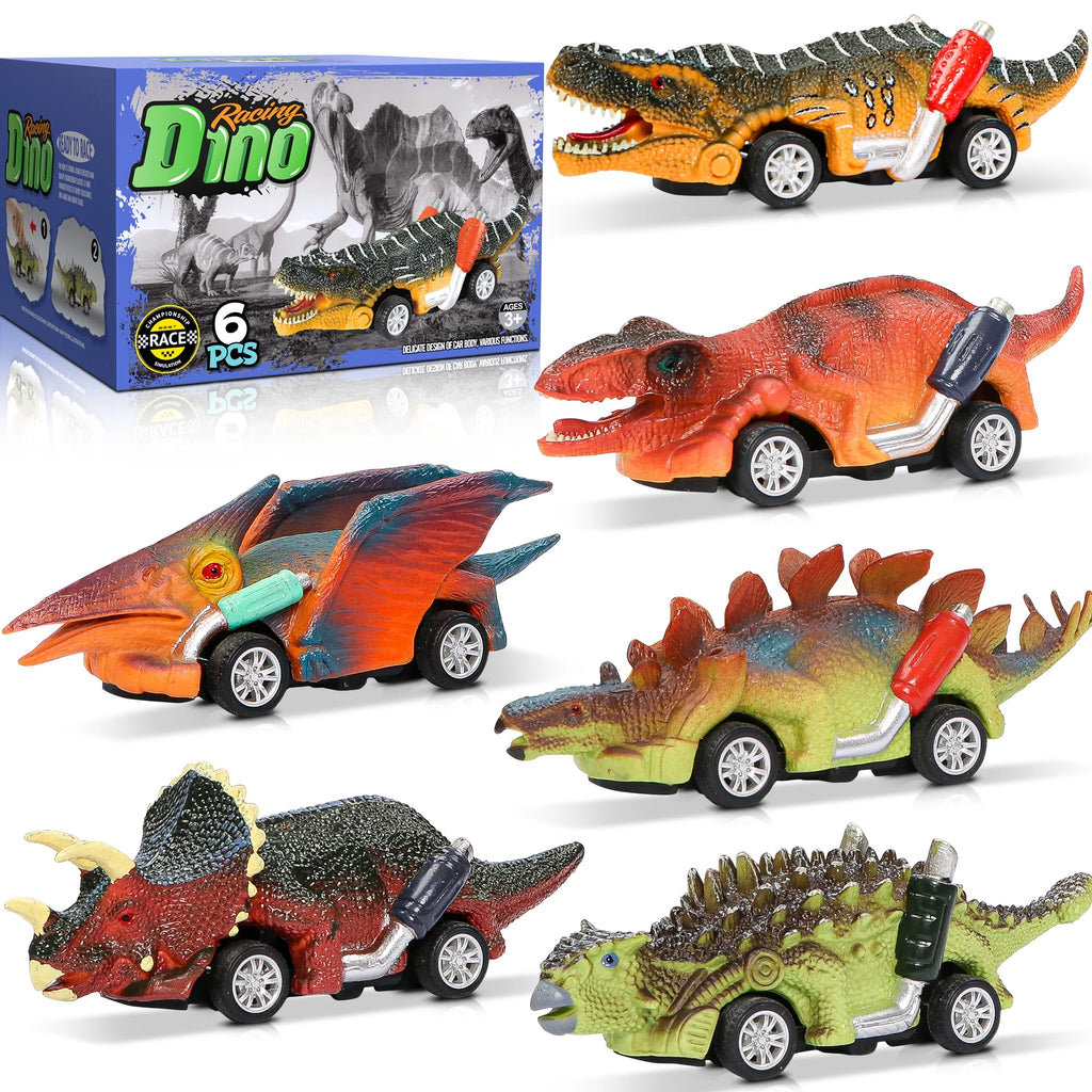 6 Pack Pull Back Dinosaur Cars K263224