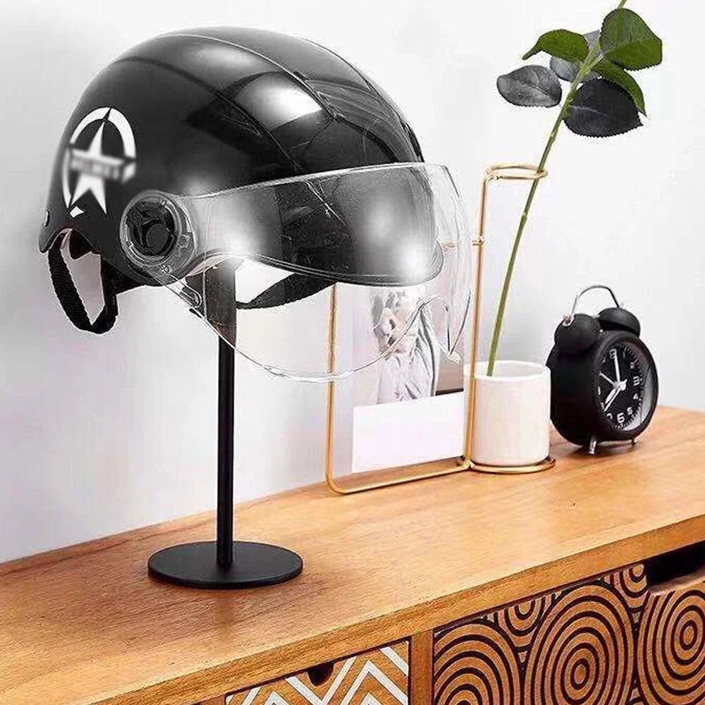 Wall-Mounted Metal Helmet Holder Hat Storage Rack Display Stand L6627