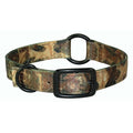 Nylon Double Thick Dog Collar with Center Ring A674
