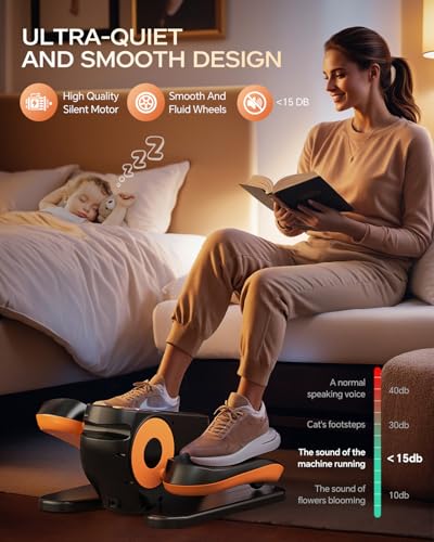 Ellipse Leg Exerciser with 12 Adjustable Speed, Remote Control & Non-Slip Foot Straps K515