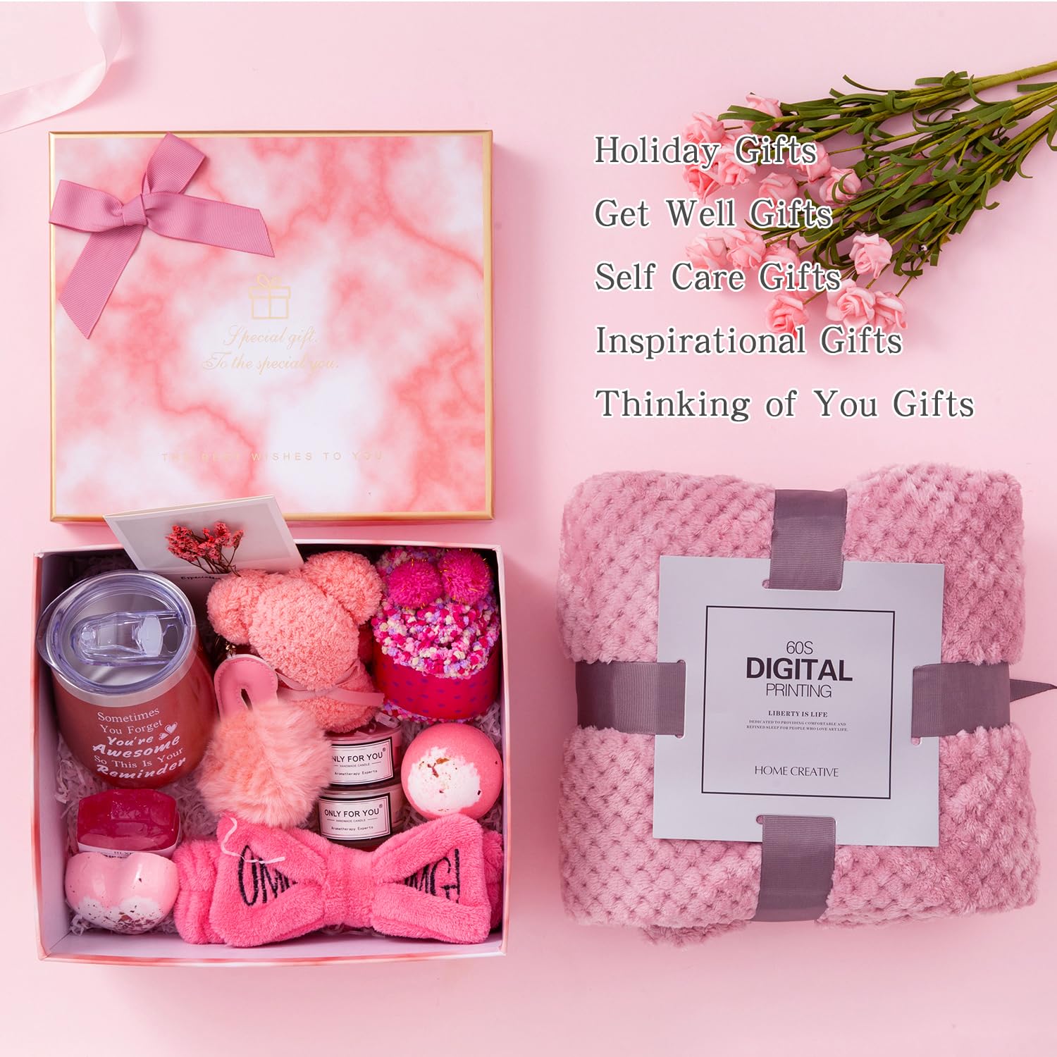 Pink Gifts Box Care Package Relaxing Set R338750