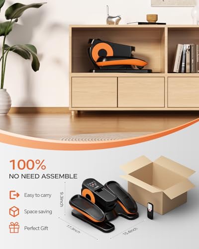Ellipse Leg Exerciser with 12 Adjustable Speed, Remote Control & Non-Slip Foot Straps K515