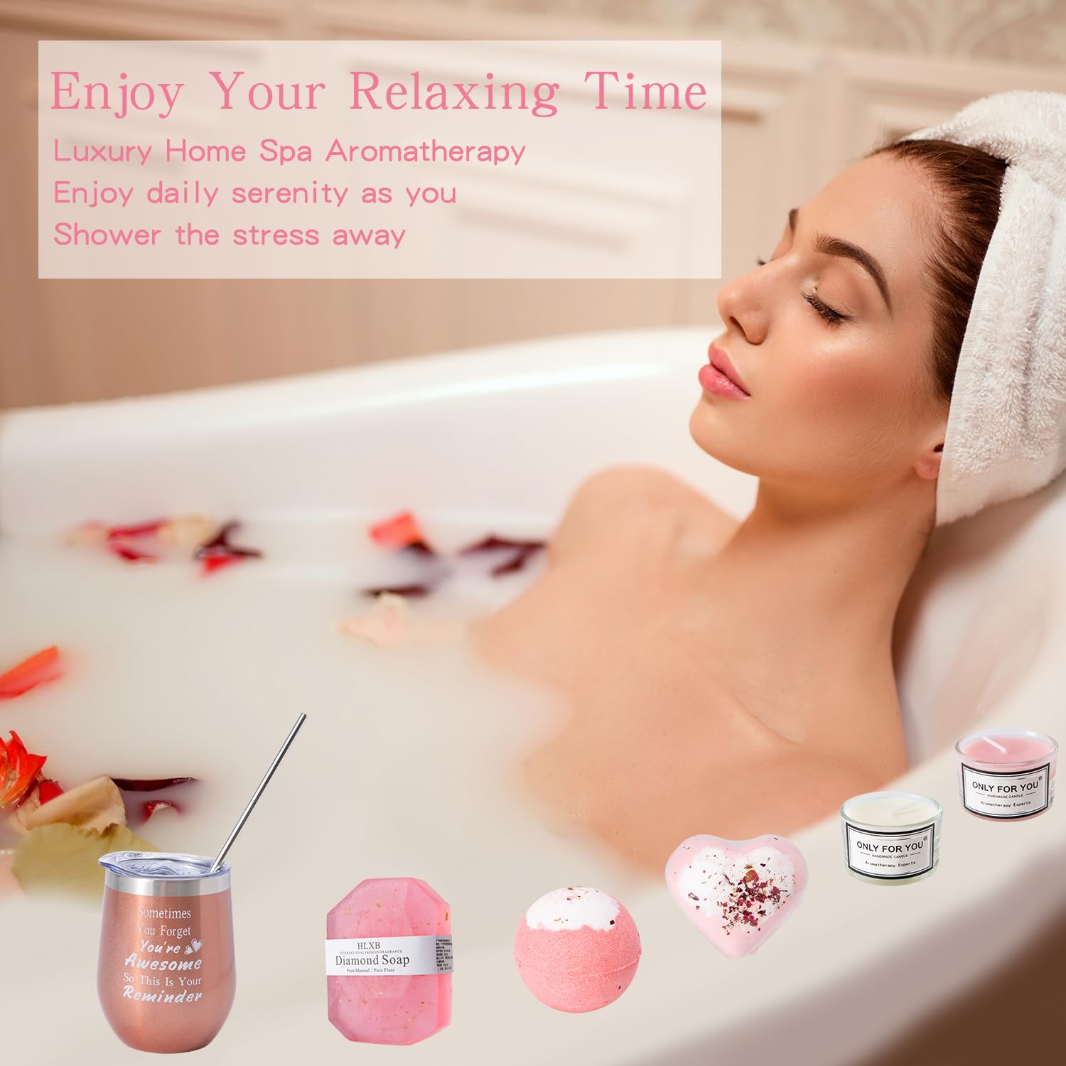 Pink Gifts Box Care Package Relaxing Set R338750