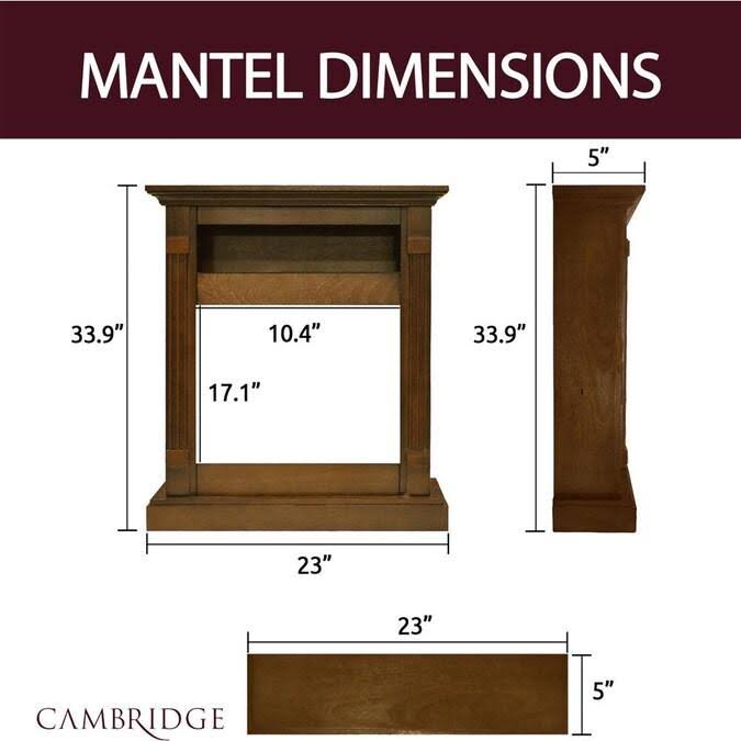Walnut Mantel Electric Fireplace V7248