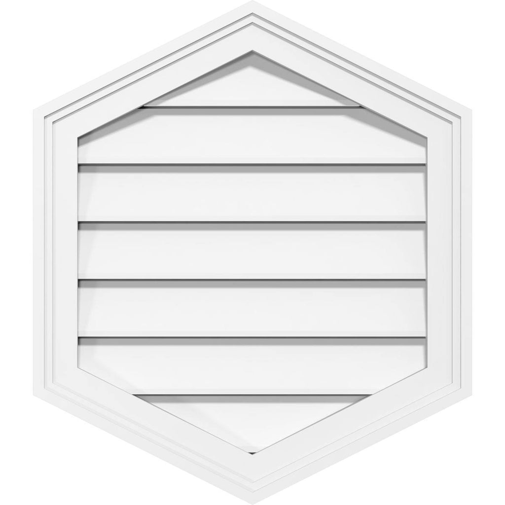 20x22W x 40x22H Vertical Peaked Surface Mount PVC Gable Vent N6428