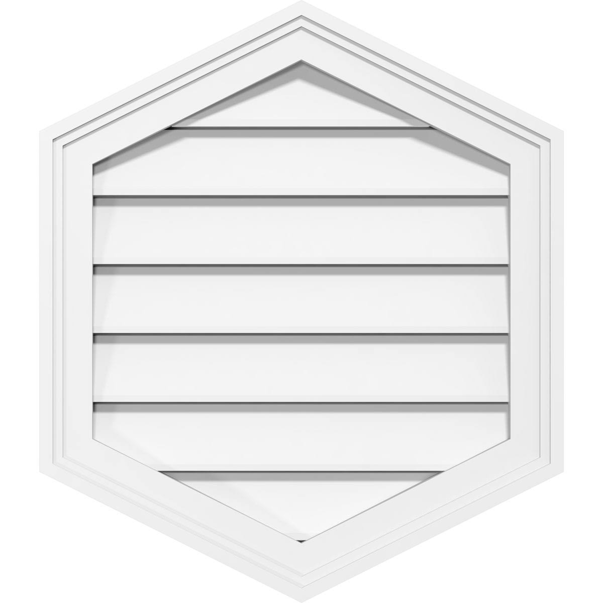 20x22W x 40x22H Vertical Peaked Surface Mount PVC Gable Vent N6428
