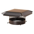Round Bolt on Black Galvanized Steel Single Flue Chimney Cap K952206