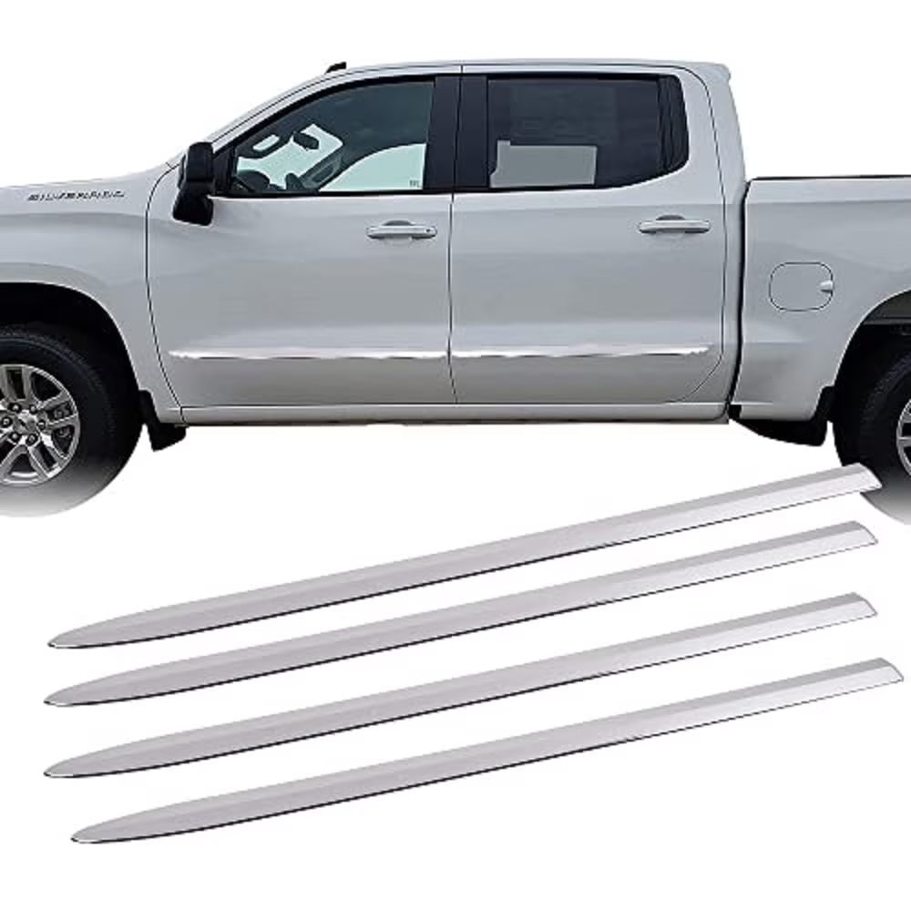 Chrome Side Door Body Molding Trim 4pcs T4129