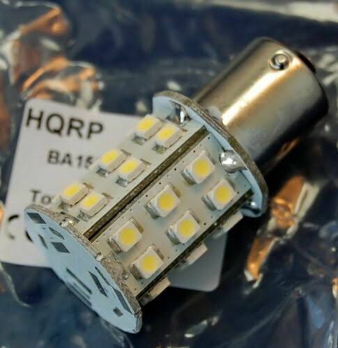 10x BA15S SMD LED Warm White Bulbs C2830