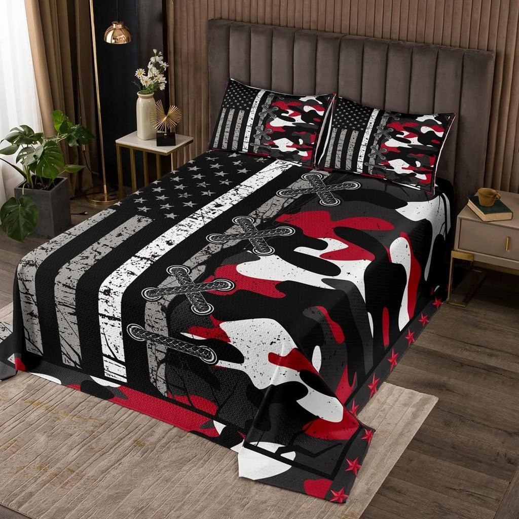 Twin Camo Quilted Bedspread T5304