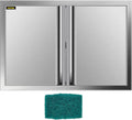 Stainless Steel Double BBQ Door with Recessed Handle M935