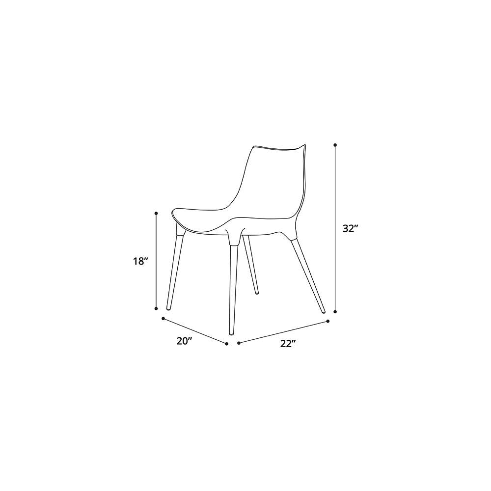Aged Caramel Leather Dining Chair D89799