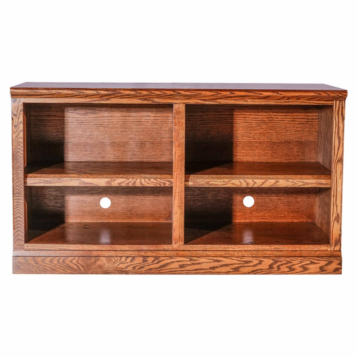 Whitewash Alder TV Cart with Open Shelves D334