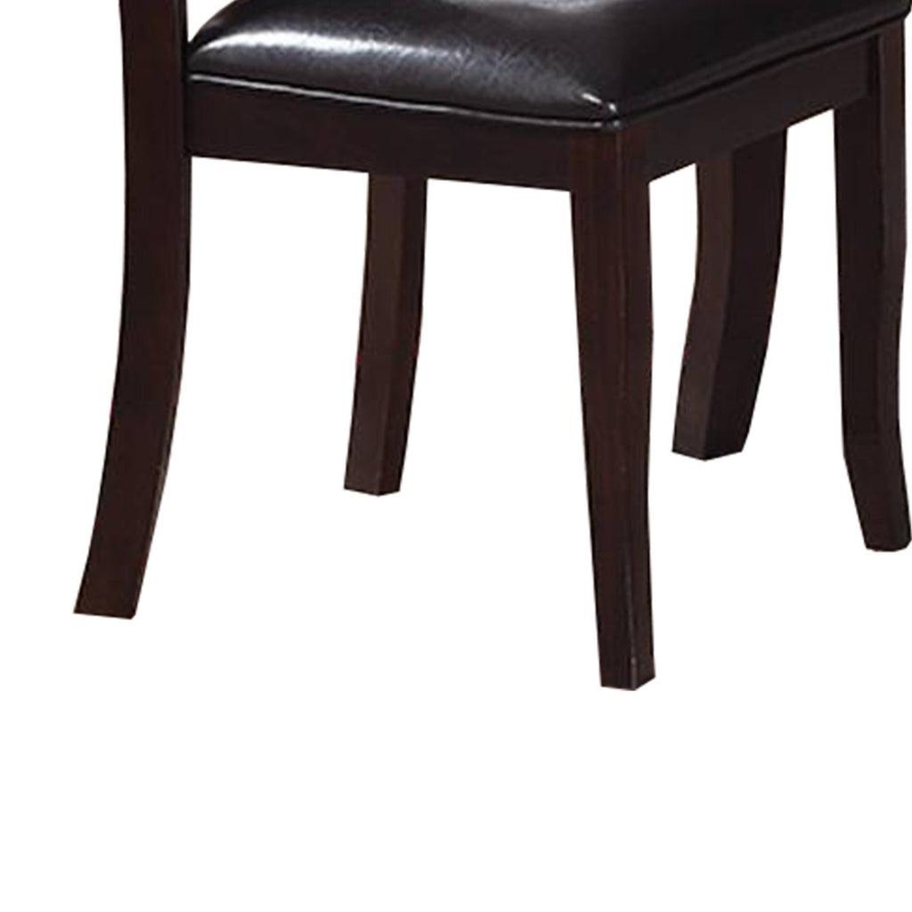 Set of 2 Brown Faux Leather Side Chairs J396501