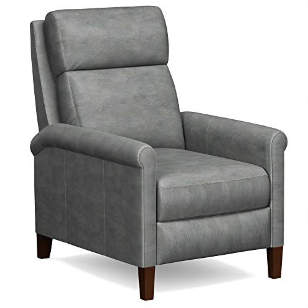 Espresso Brown Leather Pushback Recliner A408887