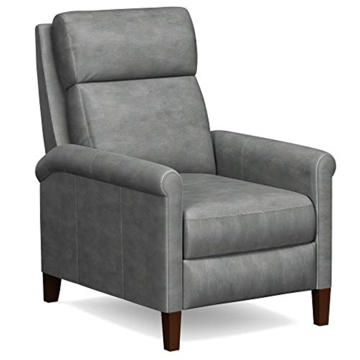 Espresso Brown Leather Pushback Recliner A408887