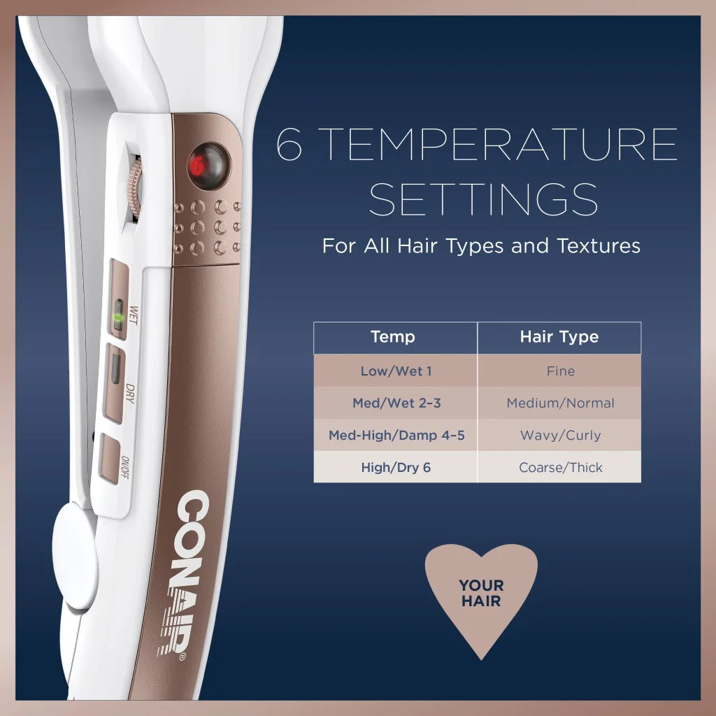 Rose Gold Double Ceramic Flat Iron H121