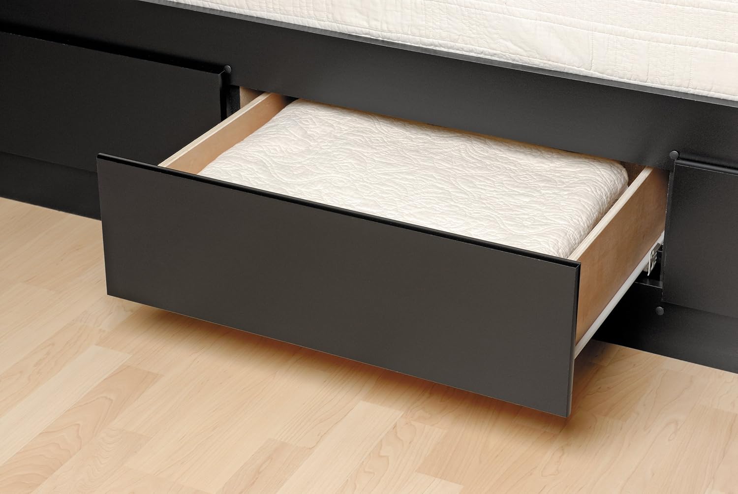 Platform Storage Bed with 6 Drawers, Black, Full/Queen I926