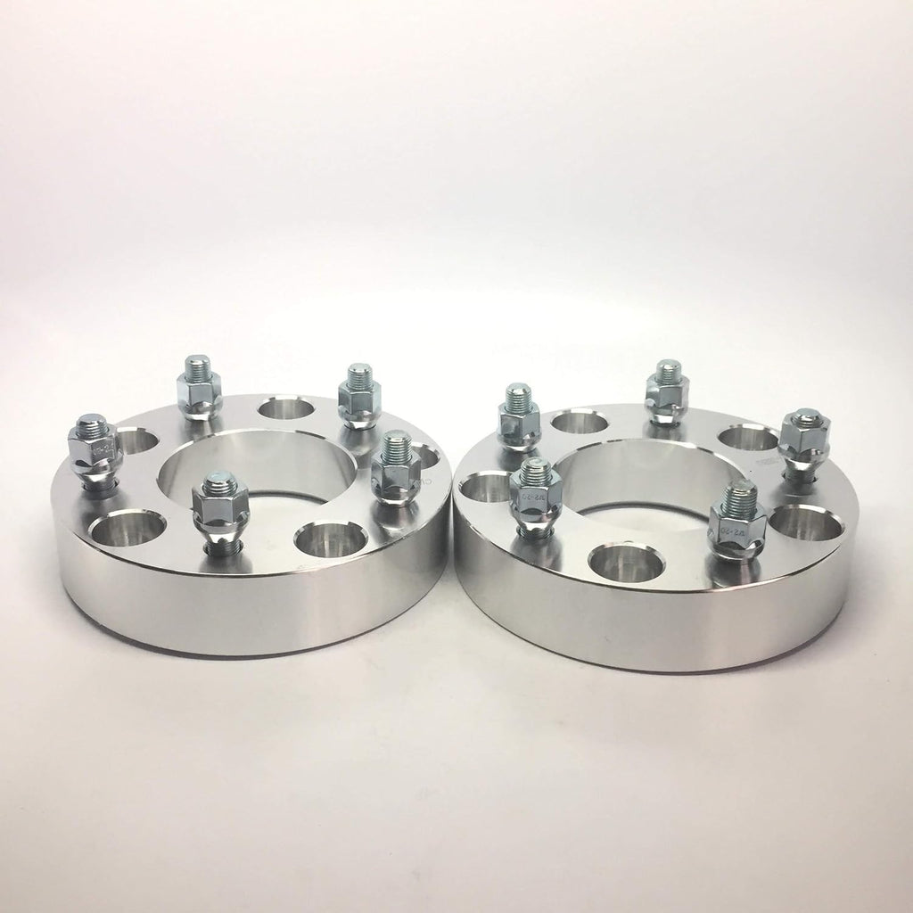 4 Pieces 1" 25mm Conversion Wheel Adapters 5x5.5 to 5x135 5x139.7 to 5x135 1/2" Stud Center Bore 87.1mm with Open End Lug Nuts M128484