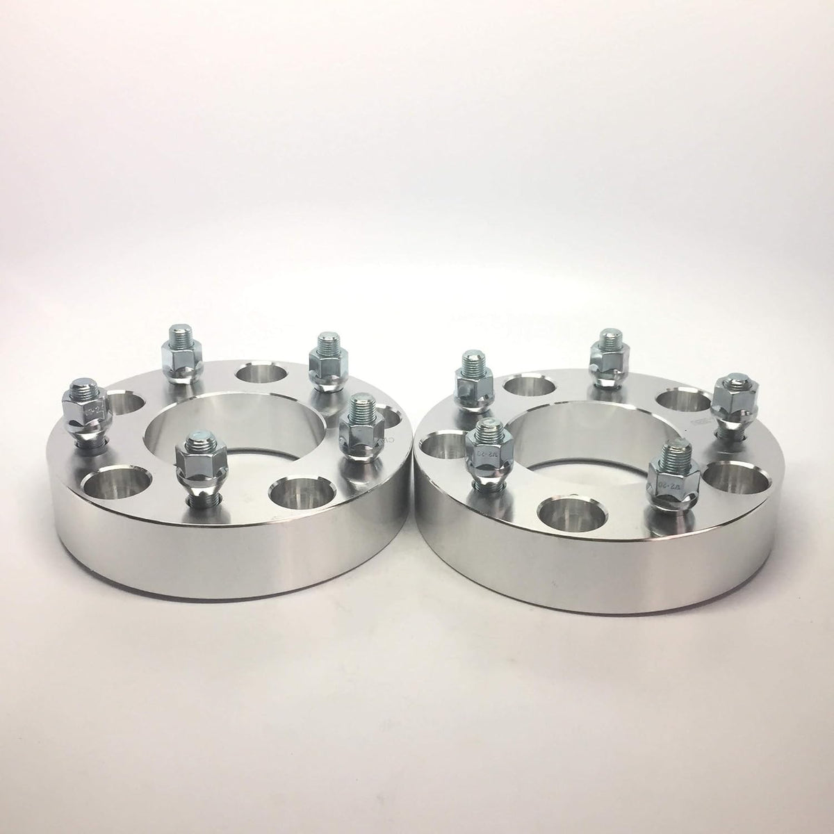 4 Pieces 1" 25mm Conversion Wheel Adapters 5x5.5 to 5x135 5x139.7 to 5x135 1/2" Stud Center Bore 87.1mm with Open End Lug Nuts M128484