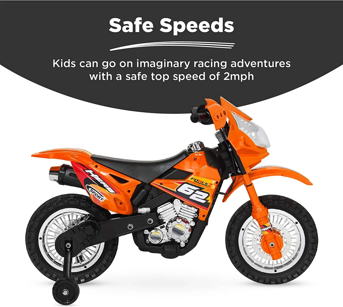 6V Ride On Motorcycle with Training Wheels H4639