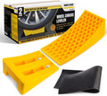 Rv Leveling Blocks Set, Non-Slip, Includes 2 Levelers, 2 Chocks and 2 Rubber Mats N729026