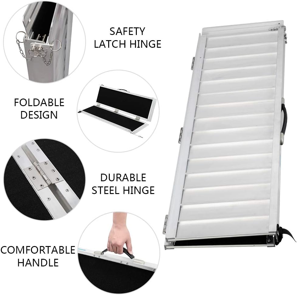 4ft Aluminum Wheelchair Ramp Threshold Portable Ramps S65281