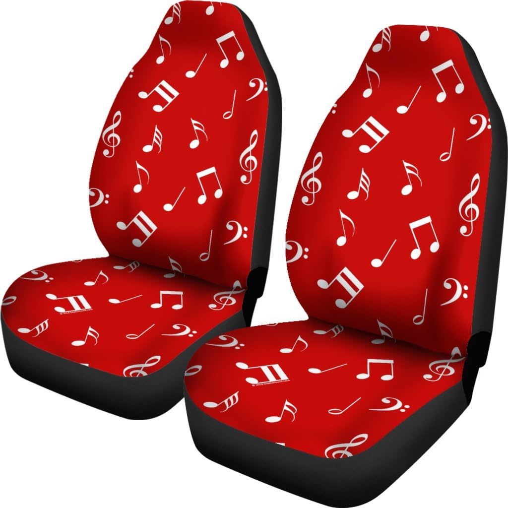 Red Microfiber Car Seat Covers Set of 2 W609