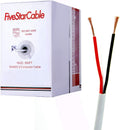 16/2 CMR Rated Solid Bare Copper 2 Conductors Audio Speaker Cable Wire White G8399