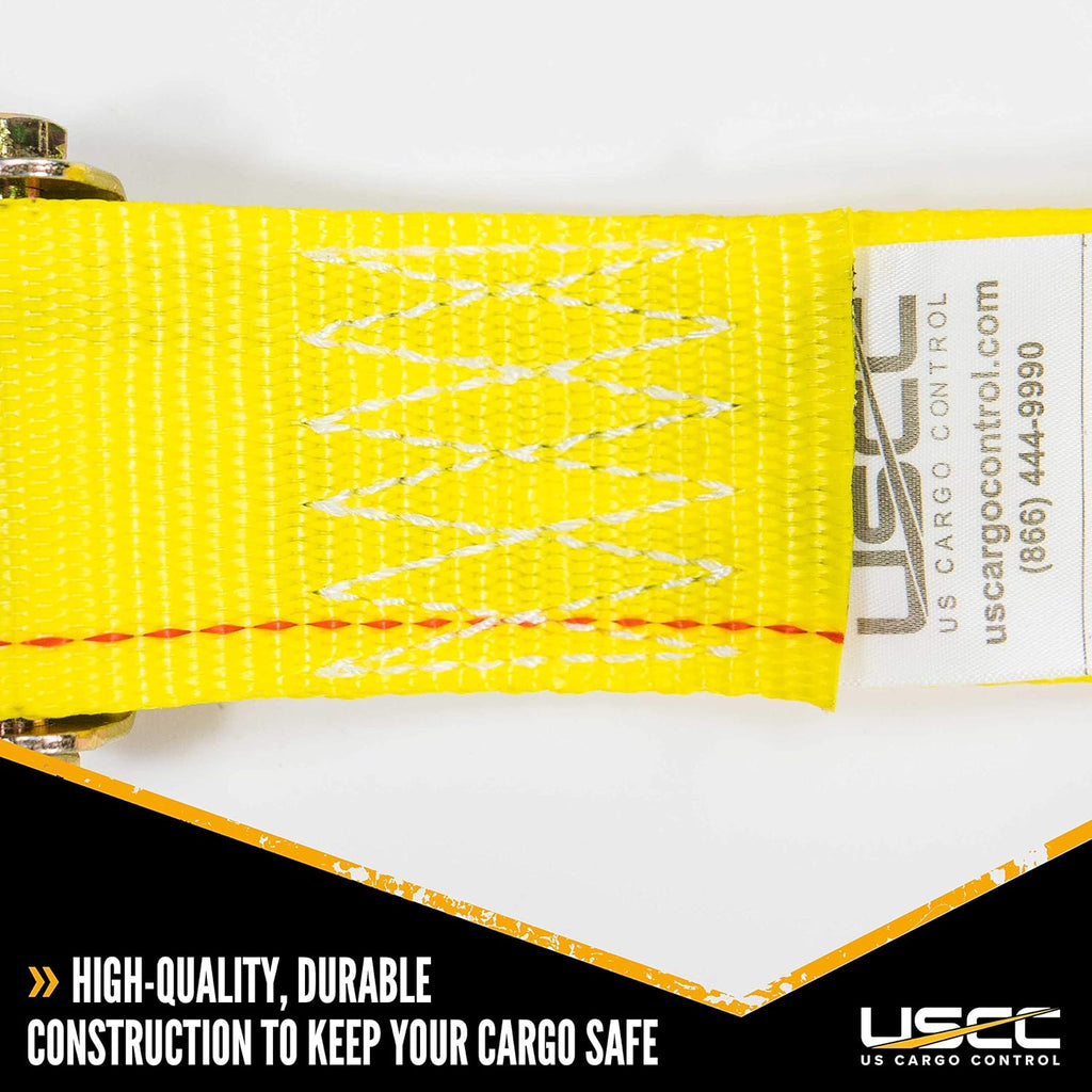 2 Inch x 12 Foot Yellow Ratchet Strap 4 Pack E789249