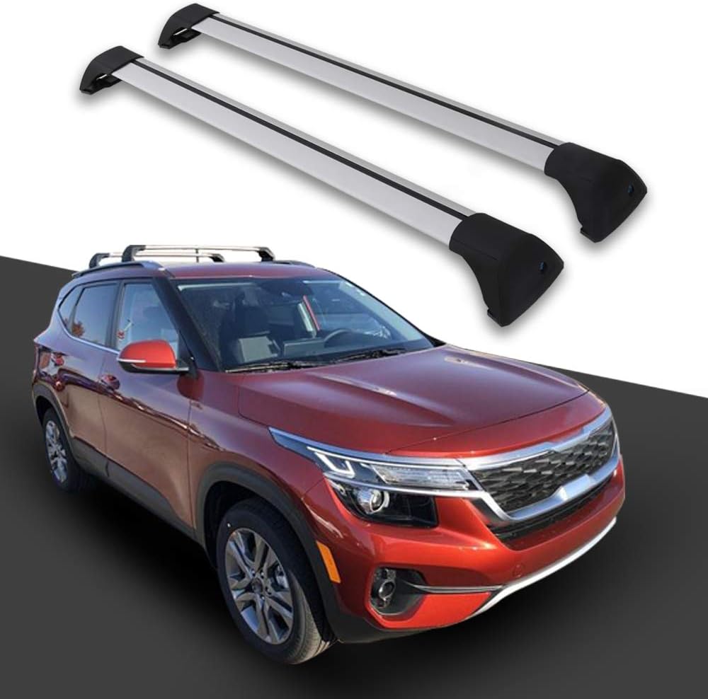 Lockable Roof Racks Cross Bars for Kia Seltos 2021 2022 D972
