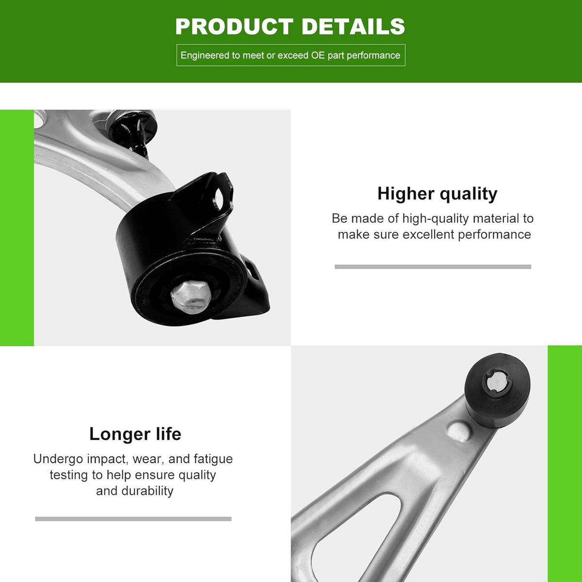 4pcs Front Suspension Kit Upper Control Arm Lower Ball Joint E600