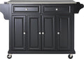 Full Size Kitchen Cart with Solid Black Granite Top V359648