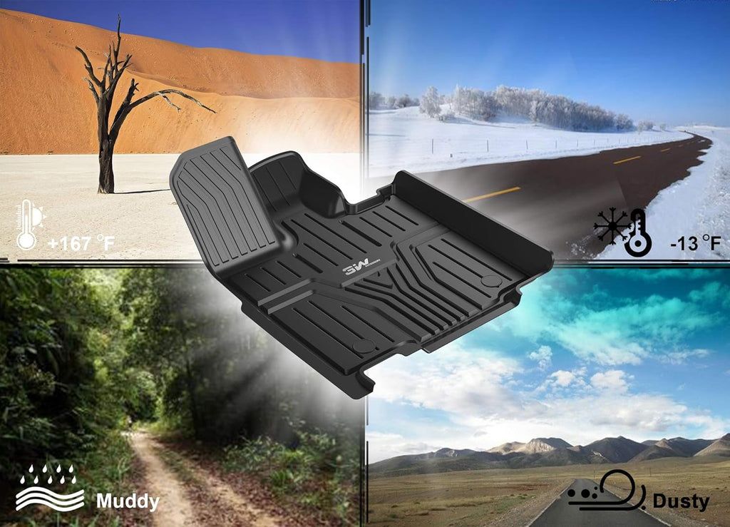 Black TPE All Weather Custom Fit Floor Liner and Cargo Mats Q3595